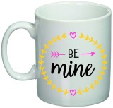 Cana Alba Personalizata Be Mine, Inovatix&reg;, 330ml, Ceramica, Rotunda, Cadou Logodna Prietena, Sublimare, Cilindrica