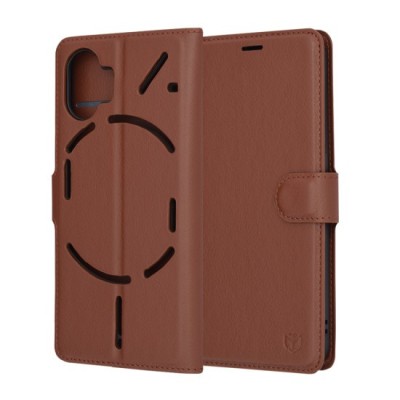 Husa pentru Nothing Phone (2) - Techsuit Leather Folio - Brown foto