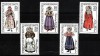 C5384 - Germania Democrata 1977 - Costume 5v.neuzat,perfecta stare, Nestampilat