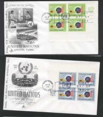 UN New York 1965 Developing countries Mi.148-149 x 4 FDC UN.146 foto