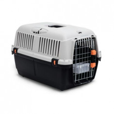 Cusca transport animale , Bracco travel 2, usa metal , Gri Negru 55 x 36 x 35 cm Pet Star foto