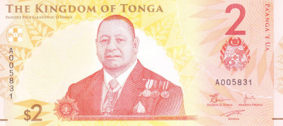 Bancnota Tonga 2 Pa&amp;#039;anga (2023) - P50 UNC foto