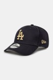 New Era șapcă de baseball din bumbac culoarea albastru marin, neted, 60595193