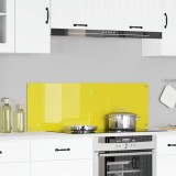 vidaXL Contrablat bucătărie galben 120x40x0.6 cm sticlă securizată