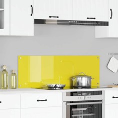 vidaXL Contrablat bucătărie galben 120x40x0.6 cm sticlă securizată