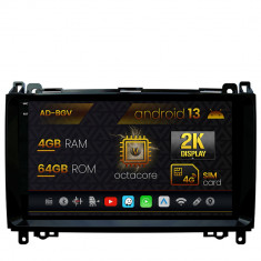 Navigatie Mercedes Benz Sprinter, Viano, Vito, A B Class, Crafter, Android 13, V-Octacore 4GB RAM + 64GB ROM, 9.5 Inch - AD-BGV9004+AD-BGRKIT407