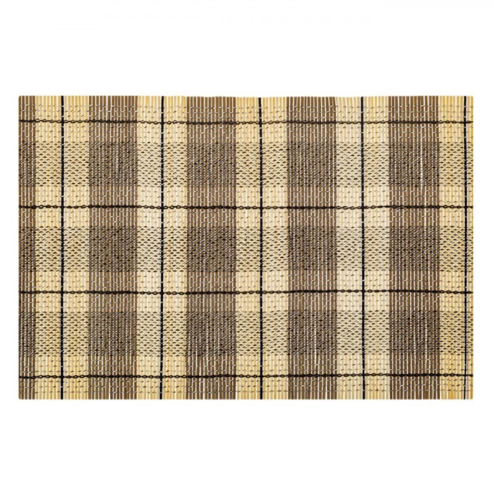 Suport Farfurii, Model Carouri, 45x30cm, Bambus, Taupe