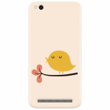 Husa silicon pentru Xiaomi Redmi 4A, Flat Minimal Cute Bird Illustration