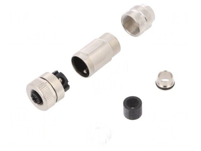 Mufă M12 Ethernet 4 PIN Mamă pe Cablu Drept 6-8mm foto