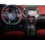 Folie protectie display navigatie Duragon, din silicon, pentru Ssangyong Tivoli 2015-2019, mata, anti-amprenta, kit instalare
