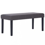 Banca, gri, 106 cm, piele artificiala