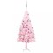 vidaXL Brad Crăciun pre-iluminat cu set globuri, roz, 180 cm, PVC 3077671