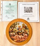 Farfurie + rama + certificat - porzelan Weimar - Copilaria la tara - Purcei