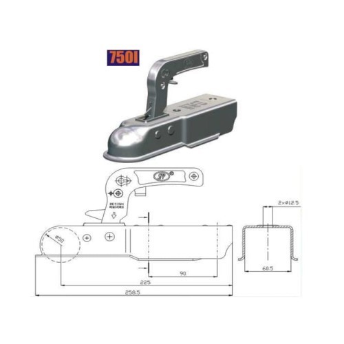 Cupla remorca patrata Cod:750I Automotive TrustedCars