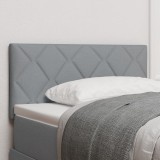 Cap de Pat LED vidaXL Design Blocuri de diamant Gri deschis 90 cm Țesătură