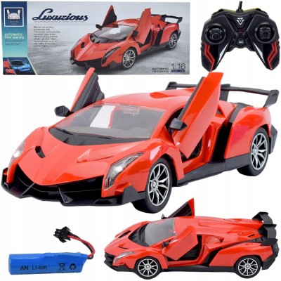 MAȘINĂ CU TELECOMANDĂ RC MAȘINĂ CU UȘI CARE SE DESCHID ȘI LUMINI foto