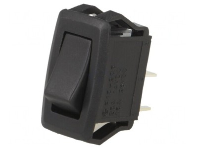 Comutator ROCKER SPST ON-OFF 10A/24V negru foto