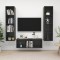 Gossi set de dulapuri tv, 3 piese, gri extralucios, lemn prelucrat