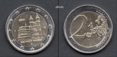 GERMANIA 2 euro 2021 F, Sachsen-Anhalt foto