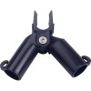 Conector plastic, superior, de tip X, reglabil, pentru araci de 16 mm, set 4 buc, negru, Strend Pro