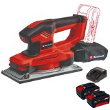Einhell TE-OS 18/230 Li PXC + Twinpack + 4514095 - Slefuitor cu vibratii 230x115 mm + Set 2 acumulatori si incarcator Li-Ion 18 V 4 Ah