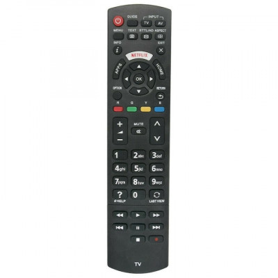 Telecomanda pentru Panasonic N2QAYB001008, x-remote, Netflix, Negru foto