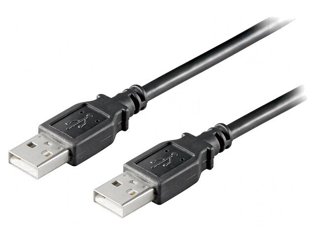 Cablu USB 2.0 A-A 1.8m Negru 480Mbps