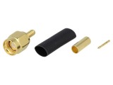 Conector SMA mufă tată drept 50&Omega; aurit pentru cablu PTFE