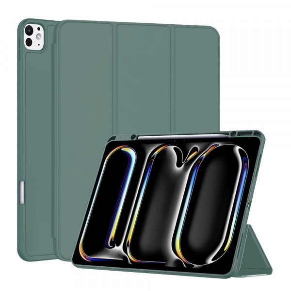 Husa pentru Apple iPad Pro 13 (2024), Techsuit, Flex Trifold, Verde