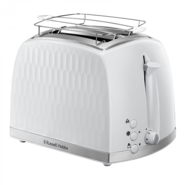 Russell Hobbs Prajitor paine 26060-56, 850w, 2 felii, inalta, gauri largi, dezghetare, alb