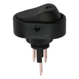 Interupator basculant 1 circuit 20A-12V DC OFF-ON, cu LED verde