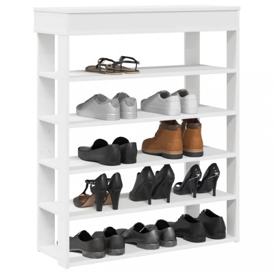Pantofar, alb, 80x30x98 cm, lemn prelucrat foto