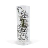 Set globuri argintii pentru bradul de Craciun - 3 tipuri - 2cm - 36 buc/set Best CarHome