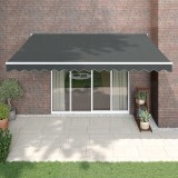 VidaXL Copertină retractabilă, antracit, 4,5x3 m, textil și aluminiu