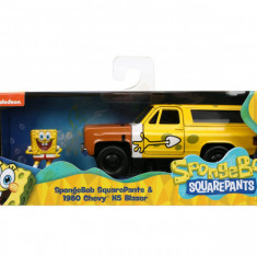 Jada set masinuta metalica chevy k5 blazer si figurina sponge bob