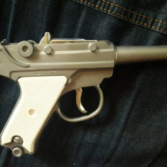 Jucarie vintage,pistol vintage LUNGER cu capse model rola tip ceausist,T.GRATUIT