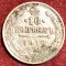 MONEDA IMPERIUL TARIST/ NIKOLAI II / 10 (KOPEKS) COPEICI 1910(S.P.B.)ARGINT.500