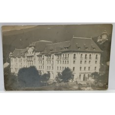 SINAIA, HOTELUL PALACE SI MANASTIREA , FOTOGRAFIE FORMAT CARTE POSTALA , 1912