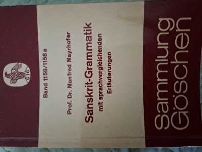 Gramatica sanscrita, germana, 1965 foto