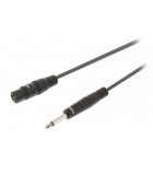 Cablu audio mono XLR 3 pini mama - Jack 6.35 mm tata 3m gri Sweex