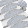 VidaXL Covorașe pentru scări, 10 buc., 65x24x4 cm, gri deschis, semirotunde, mari 149757