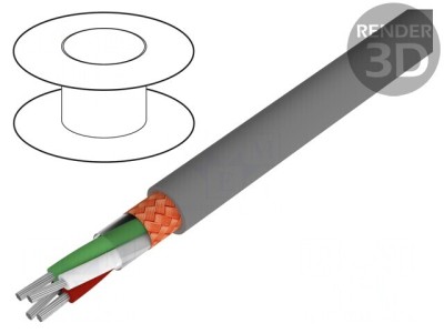 Cablu Alpha Essential C&amp;amp;C 4x22AWG PVC Gri &amp;Icirc;nchis 30,5m foto