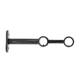 Set Consolă Galerie Dubla Inchisa Ext Fi20/15 Cm &ndash; Negru/Argintiu Compoziție Fier Forjat