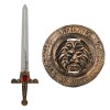 Set Arme Cavaleri, Scut și Sabie cu Sunet, Bronz, 2 Bucăți, Oem