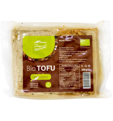 Tofu Bio cu Ardei (folie vacuum) Soyavit 200gr foto