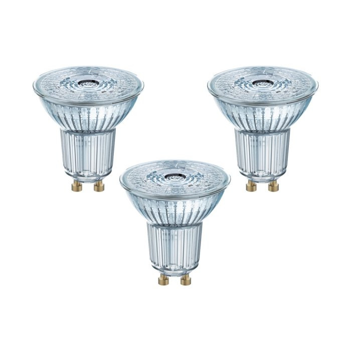 Set 3 becuri PAR16 LED 4.3W 350lm 2700K GU10 Osram 4058075818392