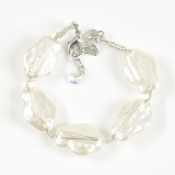 Bratara eleganta cu perle neregulate sidefate