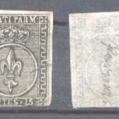 Italy Parma 1852 Coat of arms 15C Mi.3P PROOFS SIGNED used AM.354