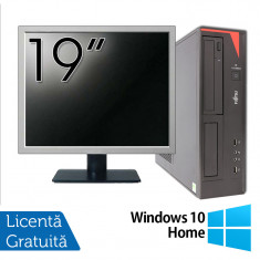 Pachet Calculator Fujitsu E420 Desktop, Intel Core i5-4460 3.20GHz, 8GB DDR3, 120GB SSD, DVD-RW + Monitor 19 Inch + Windows 10 Home NewTechnology Medi foto