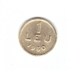 Moneda 1 leu 1950, stare foarte buna, curata